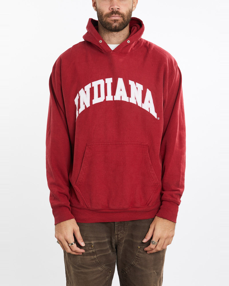 Vintage, 90s, University, of, Indiana, Sweatshirt, The Real Deal, size extra large, colour Burgundy, newtown, sydney, australia, thrift store, opshop, preloved, secondhand, sustainable, retro, antique, 70s, 80s, 90s, 2000s, 00s, fashion, clothing, streetwear, trendy, garment, style, boutique, store, shop, archive, sale, cheap, best, top, Sweats and hoodies