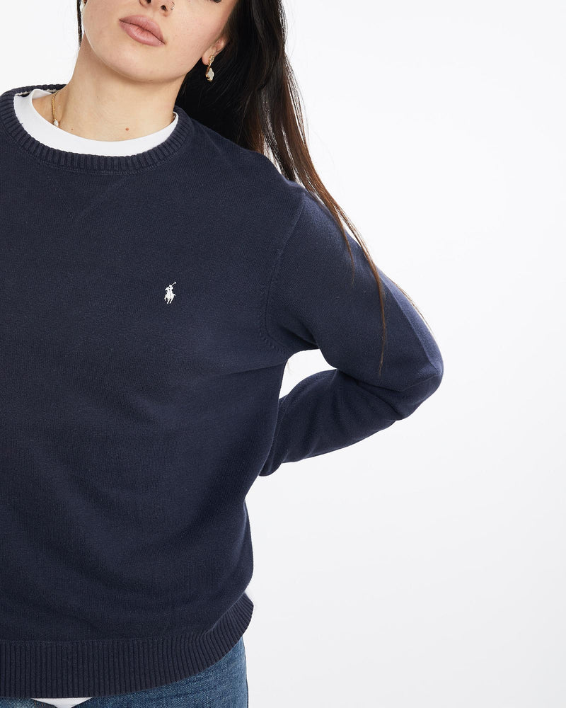 Vintage, 90s, Polo, Ralph, Lauren, Knit, Sweater, The Real Deal, size medium, colour Navy, newtown, sydney, australia, thrift store, opshop, preloved, secondhand, sustainable, retro, antique, 70s, 80s, 90s, 2000s, 00s, fashion, clothing, streetwear, trendy, garment, style, boutique, store, shop, archive, sale, cheap, best, top, Sweats and hoodies