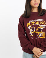 Vintage, 80s, NFL, Washington, Redskins, Sweatshirt, The Real Deal, size double extra small, colour Burgundy, newtown, sydney, australia, thrift store, opshop, preloved, secondhand, sustainable, retro, antique, 70s, 80s, 90s, 2000s, 00s, fashion, clothing, streetwear, trendy, garment, style, boutique, store, shop, archive, sale, cheap, best, top, Sweats and hoodies