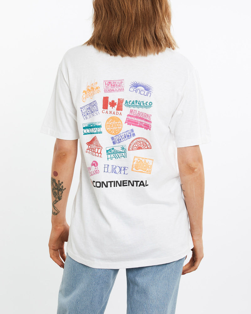 Vintage, 90s, Continental, Airlines, Hawaii', Tee, The Real Deal, size medium, colour Blue, newtown, sydney, australia, thrift store, opshop, preloved, secondhand, sustainable, retro, antique, 70s, 80s, 90s, 2000s, 00s, fashion, clothing, streetwear, trendy, garment, style, boutique, store, shop, archive, sale, cheap, best, top, T-Shirts