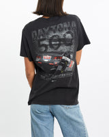 Daytona, 500, NASCAR, Racing, Tee, The Real Deal, size small, colour Black, newtown, sydney, australia, thrift store, opshop, preloved, secondhand, sustainable, retro, antique, 70s, 80s, 90s, 2000s, 00s, fashion, clothing, streetwear, trendy, garment, style, boutique, store, shop, archive, sale, cheap, best, top, T-Shirts