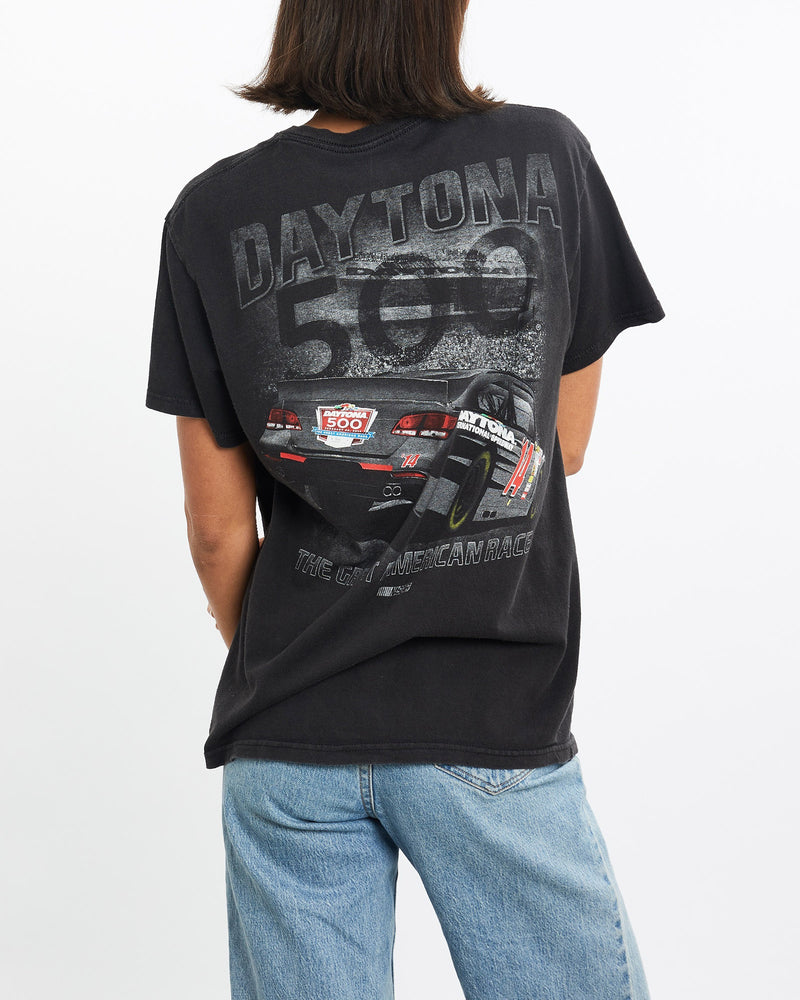 Daytona, 500, NASCAR, Racing, Tee, The Real Deal, size small, colour Black, newtown, sydney, australia, thrift store, opshop, preloved, secondhand, sustainable, retro, antique, 70s, 80s, 90s, 2000s, 00s, fashion, clothing, streetwear, trendy, garment, style, boutique, store, shop, archive, sale, cheap, best, top, T-Shirts
