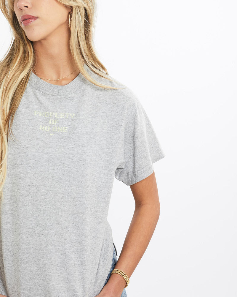 Vintage, 90s, Nike, Property, of, No, One', Tee, The Real Deal, size extra small, colour Grey, newtown, sydney, australia, thrift store, opshop, preloved, secondhand, sustainable, retro, antique, 70s, 80s, 90s, 2000s, 00s, fashion, clothing, streetwear, trendy, garment, style, boutique, store, shop, archive, sale, cheap, best, top, T-Shirts