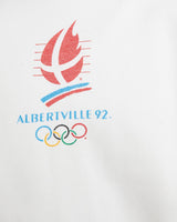 Vintage, 1992, Albertville, France, Olympics, Sweatshirt, The Real Deal, size double extra small, colour White, newtown, sydney, australia, thrift store, opshop, preloved, secondhand, sustainable, retro, antique, 70s, 80s, 90s, 2000s, 00s, fashion, clothing, streetwear, trendy, garment, style, boutique, store, shop, archive, sale, cheap, best, top, Sweats and hoodies