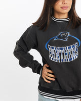 Vintage, NFL, Carolina, Panthers, Sweatshirt, The Real Deal, size double extra small, colour Black, newtown, sydney, australia, thrift store, opshop, preloved, secondhand, sustainable, retro, antique, 70s, 80s, 90s, 2000s, 00s, fashion, clothing, streetwear, trendy, garment, style, boutique, store, shop, archive, sale, cheap, best, top, Sweats and hoodies