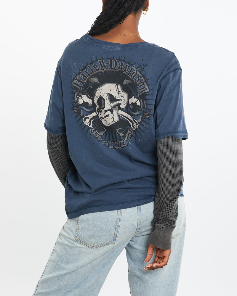 Vintage Harley Davidson Long Sleeve Tee <br>L , The Real Deal , newtown, sydney, australia, thrift store, opshop, preloved, secondhand, sustainable, retro, antique, 70s, 80s, 90s, 2000s, 00s, fashion, clothing, streetwear, trendy, garment, style, boutique, store, shop, archive, sale, cheap, best, top