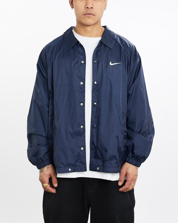 Vintage, 90s, Nike, Coaches, Jacket, The Real Deal, size extra large, colour Navy, newtown, sydney, australia, thrift store, opshop, preloved, secondhand, sustainable, retro, antique, 70s, 80s, 90s, 2000s, 00s, fashion, clothing, streetwear, trendy, garment, style, boutique, store, shop, archive, sale, cheap, best, top, Jackets
