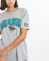 Vintage, 90s, NHL, San, Jose, Sharks, Tee, The Real Deal, size small, colour Grey, newtown, sydney, australia, thrift store, opshop, preloved, secondhand, sustainable, retro, antique, 70s, 80s, 90s, 2000s, 00s, fashion, clothing, streetwear, trendy, garment, style, boutique, store, shop, archive, sale, cheap, best, top, T-Shirts