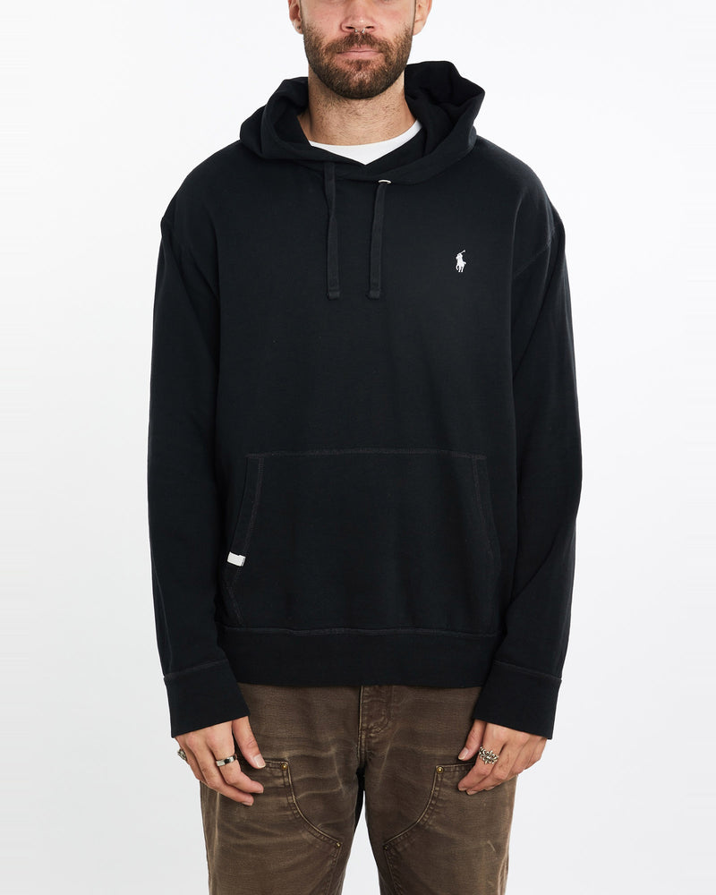 Vintage, Polo, Ralph, Lauren, Hooded, Sweatshirt, The Real Deal, size extra large, colour Black, newtown, sydney, australia, thrift store, opshop, preloved, secondhand, sustainable, retro, antique, 70s, 80s, 90s, 2000s, 00s, fashion, clothing, streetwear, trendy, garment, style, boutique, store, shop, archive, sale, cheap, best, top, Sweats and hoodies