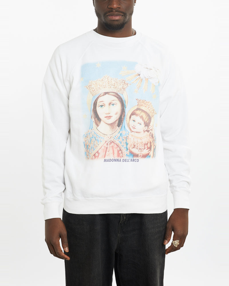 Vintage Madonna Dell'Arco Sweatshirt <br>L , The Real Deal , newtown, sydney, australia, thrift store, opshop, preloved, secondhand, sustainable, retro, antique, 70s, 80s, 90s, 2000s, 00s, fashion, clothing, streetwear, trendy, garment, style, boutique, store, shop, archive, sale, cheap, best, top