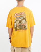 Vintage, Harley, Davidson, Tee, The Real Deal, size large, colour Yellow, newtown, sydney, australia, thrift store, opshop, preloved, secondhand, sustainable, retro, antique, 70s, 80s, 90s, 2000s, 00s, fashion, clothing, streetwear, trendy, garment, style, boutique, store, shop, archive, sale, cheap, best, top, T-Shirts