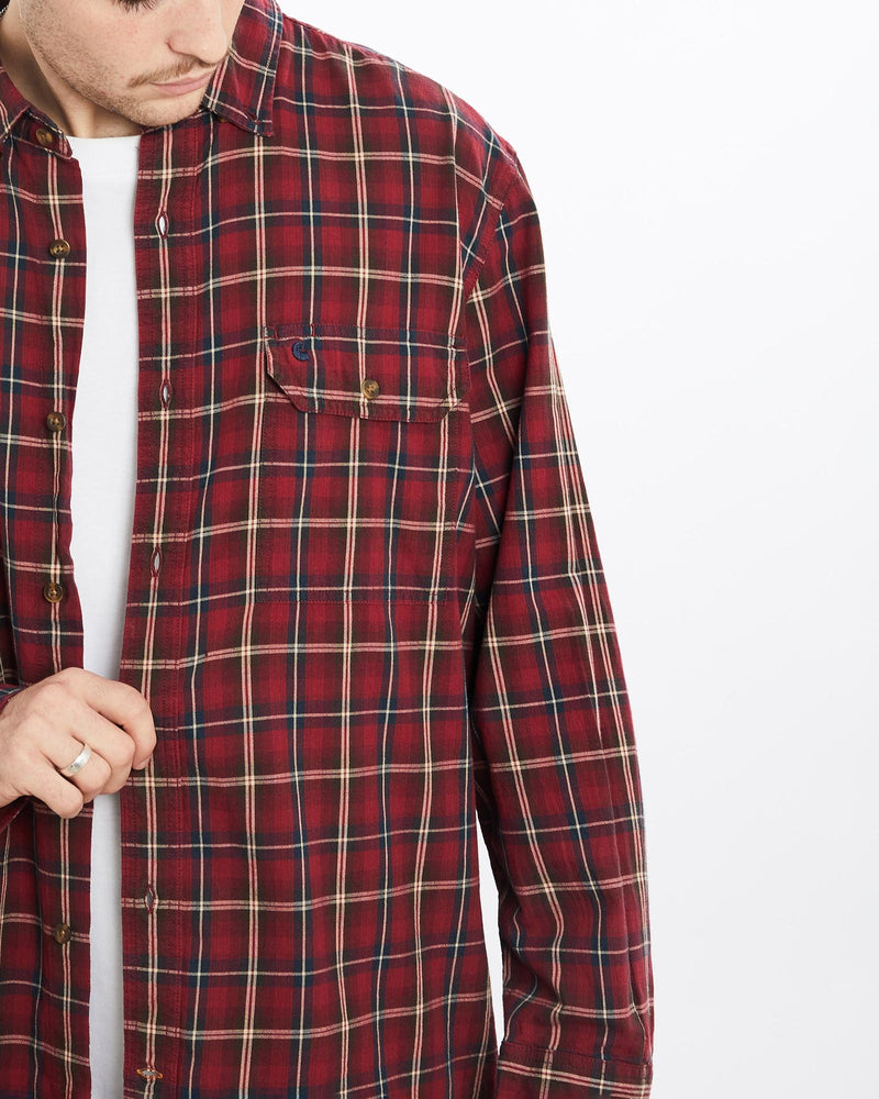 Vintage, Carhartt, Button, Up, Shirt, The Real Deal, size extra large, colour Red, newtown, sydney, australia, thrift store, opshop, preloved, secondhand, sustainable, retro, antique, 70s, 80s, 90s, 2000s, 00s, fashion, clothing, streetwear, trendy, garment, style, boutique, store, shop, archive, sale, cheap, best, top, Shirts