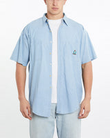 Vintage, 90s, Chaps, Ralph, Lauren, Short, Sleeve, Button, Up, Shirt, The Real Deal, size double extra large, colour Blue, newtown, sydney, australia, thrift store, opshop, preloved, secondhand, sustainable, retro, antique, 70s, 80s, 90s, 2000s, 00s, fashion, clothing, streetwear, trendy, garment, style, boutique, store, shop, archive, sale, cheap, best, top, Shirts