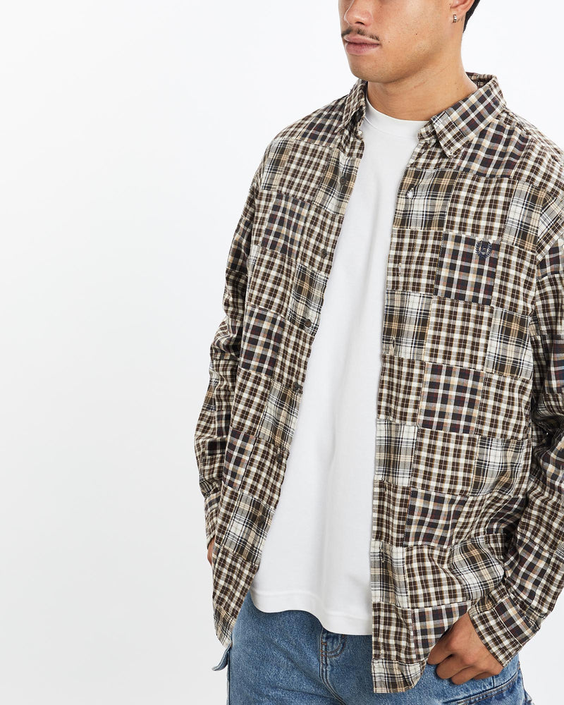 Vintage, Chaps, Ralph, Lauren, Patch, Work, Button, Up, Shirt, The Real Deal, size extra large, colour Brown, newtown, sydney, australia, thrift store, opshop, preloved, secondhand, sustainable, retro, antique, 70s, 80s, 90s, 2000s, 00s, fashion, clothing, streetwear, trendy, garment, style, boutique, store, shop, archive, sale, cheap, best, top, Shirts