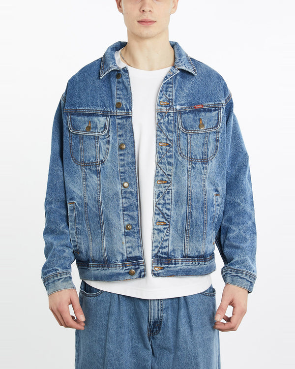Vintage, Wrangler, Blanket, Lined, Denim, Jacket, The Real Deal, size extra large, colour Blue, newtown, sydney, australia, thrift store, opshop, preloved, secondhand, sustainable, retro, antique, 70s, 80s, 90s, 2000s, 00s, fashion, clothing, streetwear, trendy, garment, style, boutique, store, shop, archive, sale, cheap, best, top, Jackets