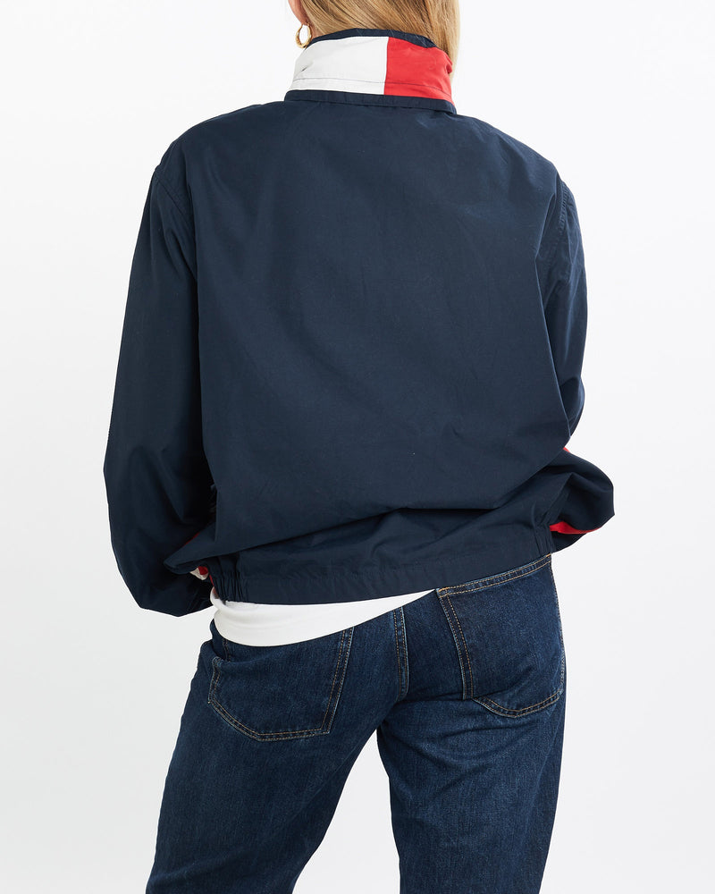 Vintage, 90s, Tommy, Hilfiger, Windbreaker, Jacket, The Real Deal, size medium, colour Navy, newtown, sydney, australia, thrift store, opshop, preloved, secondhand, sustainable, retro, antique, 70s, 80s, 90s, 2000s, 00s, fashion, clothing, streetwear, trendy, garment, style, boutique, store, shop, archive, sale, cheap, best, top, Jackets