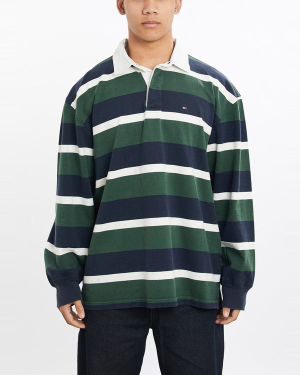 Vintage, Tommy, Hilfiger, Rugby, Shirt, The Real Deal, size extra large, colour Multicolour, newtown, sydney, australia, thrift store, opshop, preloved, secondhand, sustainable, retro, antique, 70s, 80s, 90s, 2000s, 00s, fashion, clothing, streetwear, trendy, garment, style, boutique, store, shop, archive, sale, cheap, best, top, Shirts