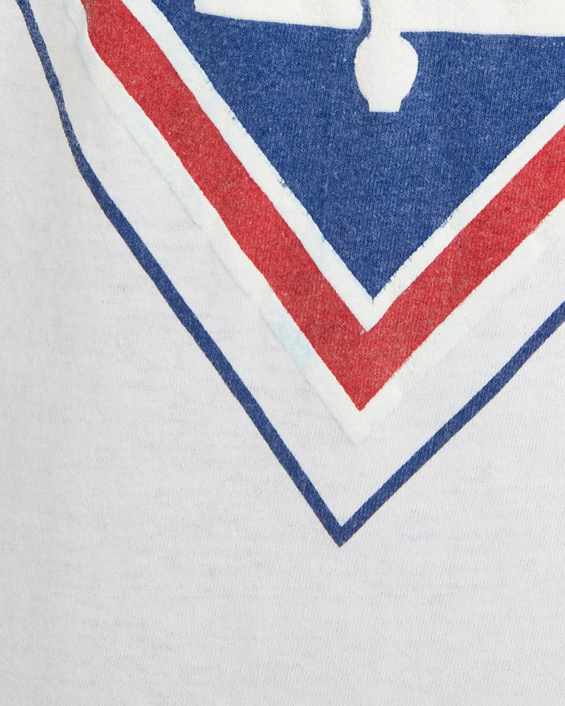 Vintage, 90s, MLB, Philadelphia, Phillies, Tee, The Real Deal, size large, colour White, newtown, sydney, australia, thrift store, opshop, preloved, secondhand, sustainable, retro, antique, 70s, 80s, 90s, 2000s, 00s, fashion, clothing, streetwear, trendy, garment, style, boutique, store, shop, archive, sale, cheap, best, top, T-Shirts