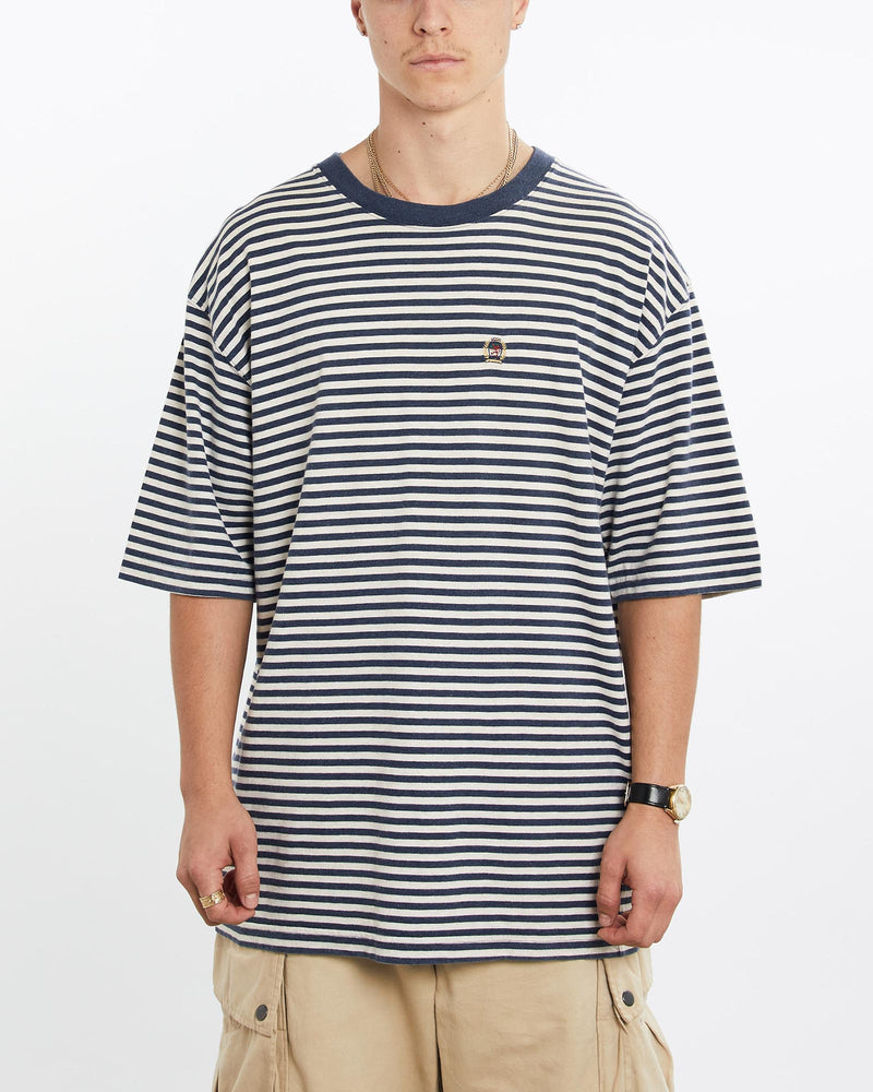 Vintage, 90s, Tommy, Hilfiger, Tee, The Real Deal, size extra large, colour Navy, newtown, sydney, australia, thrift store, opshop, preloved, secondhand, sustainable, retro, antique, 70s, 80s, 90s, 2000s, 00s, fashion, clothing, streetwear, trendy, garment, style, boutique, store, shop, archive, sale, cheap, best, top, T-Shirts