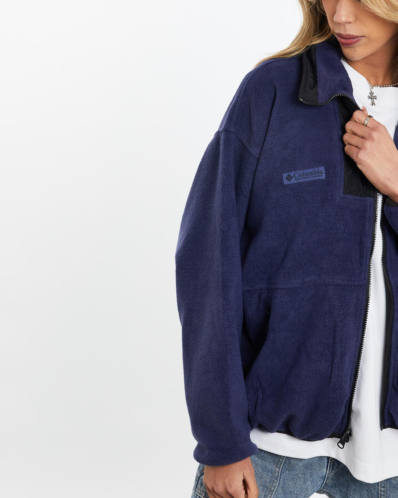 Vintage, 90s, Columbia, Full, Zip, Fleece, Jacket, The Real Deal, size small, colour Purple, newtown, sydney, australia, thrift store, opshop, preloved, secondhand, sustainable, retro, antique, 70s, 80s, 90s, 2000s, 00s, fashion, clothing, streetwear, trendy, garment, style, boutique, store, shop, archive, sale, cheap, best, top, Jackets