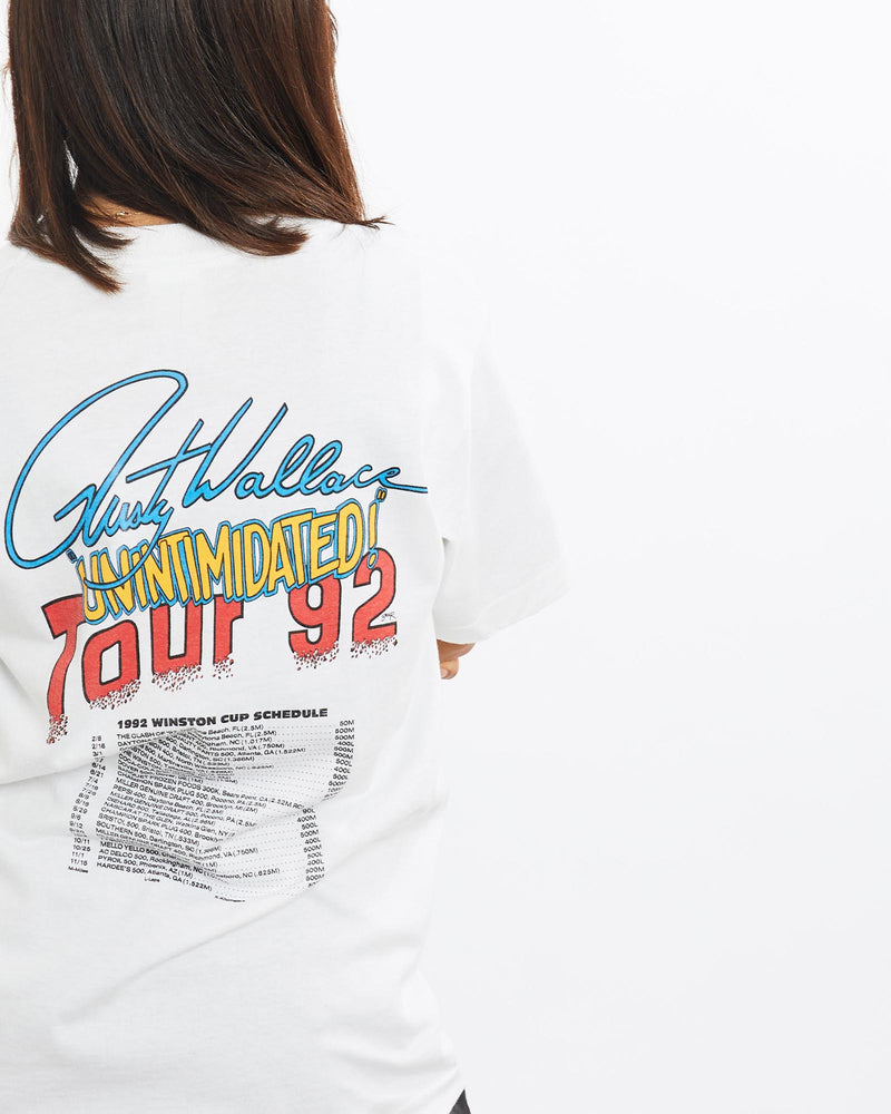 Vintage, 1992, Rusty, Wallace, Racing, Tee, The Real Deal, size extra small, colour Black, newtown, sydney, australia, thrift store, opshop, preloved, secondhand, sustainable, retro, antique, 70s, 80s, 90s, 2000s, 00s, fashion, clothing, streetwear, trendy, garment, style, boutique, store, shop, archive, sale, cheap, best, top, T-Shirts