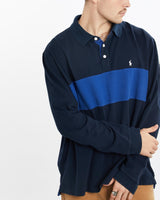 Vintage, 90s, Polo, Ralph, Lauren, Rugby, Shirt, The Real Deal, size extra large, colour Navy, newtown, sydney, australia, thrift store, opshop, preloved, secondhand, sustainable, retro, antique, 70s, 80s, 90s, 2000s, 00s, fashion, clothing, streetwear, trendy, garment, style, boutique, store, shop, archive, sale, cheap, best, top, Shirts