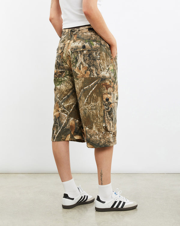 Vintage, Realtree, Camo, Cargo, Shorts, The Real Deal, size 31", colour Green, newtown, sydney, australia, thrift store, opshop, preloved, secondhand, sustainable, retro, antique, 70s, 80s, 90s, 2000s, 00s, fashion, clothing, streetwear, trendy, garment, style, boutique, store, shop, archive, sale, cheap, best, top, Shorts