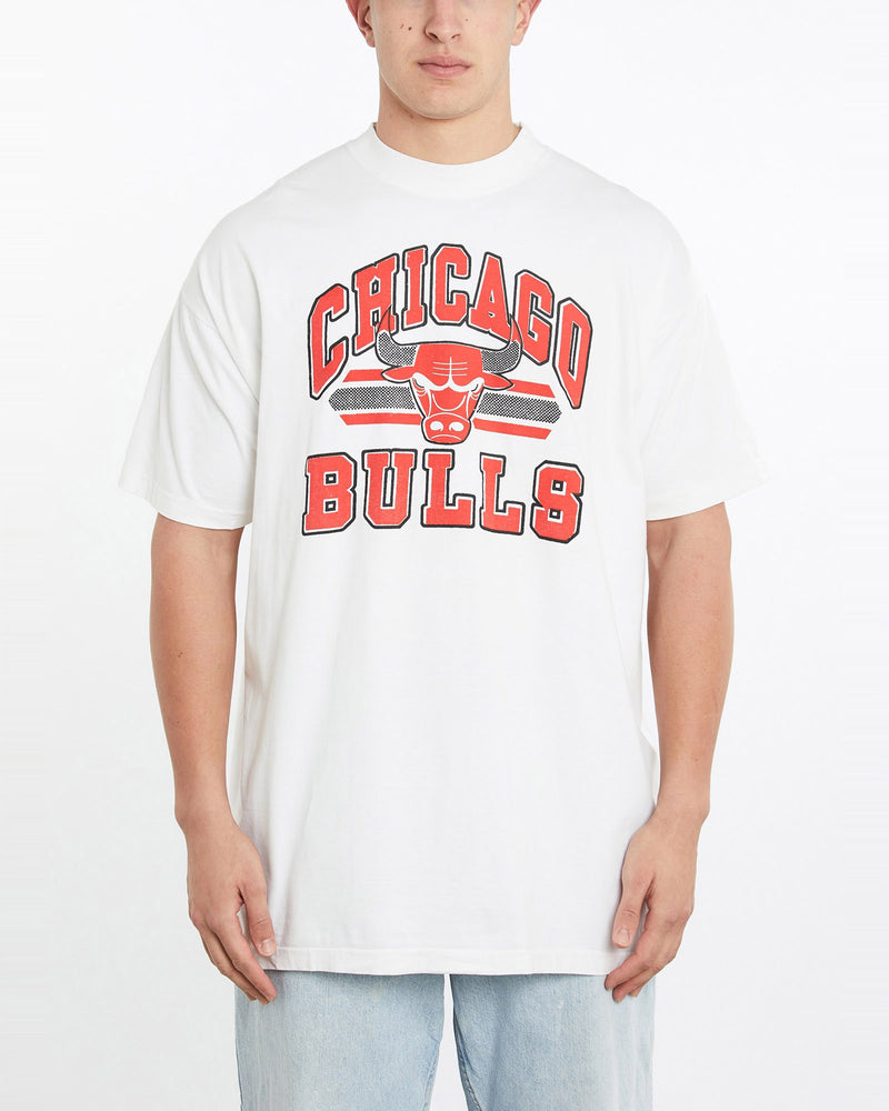 Vintage, 90s, NBA, Chicago, Bulls, Tee, The Real Deal, size double extra large, colour White, newtown, sydney, australia, thrift store, opshop, preloved, secondhand, sustainable, retro, antique, 70s, 80s, 90s, 2000s, 00s, fashion, clothing, streetwear, trendy, garment, style, boutique, store, shop, archive, sale, cheap, best, top, T-Shirts