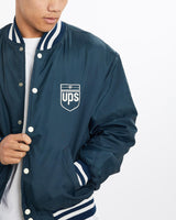 Vintage, UPS, Bomber, Jacket, The Real Deal, size large, colour Navy, newtown, sydney, australia, thrift store, opshop, preloved, secondhand, sustainable, retro, antique, 70s, 80s, 90s, 2000s, 00s, fashion, clothing, streetwear, trendy, garment, style, boutique, store, shop, archive, sale, cheap, best, top, Jackets