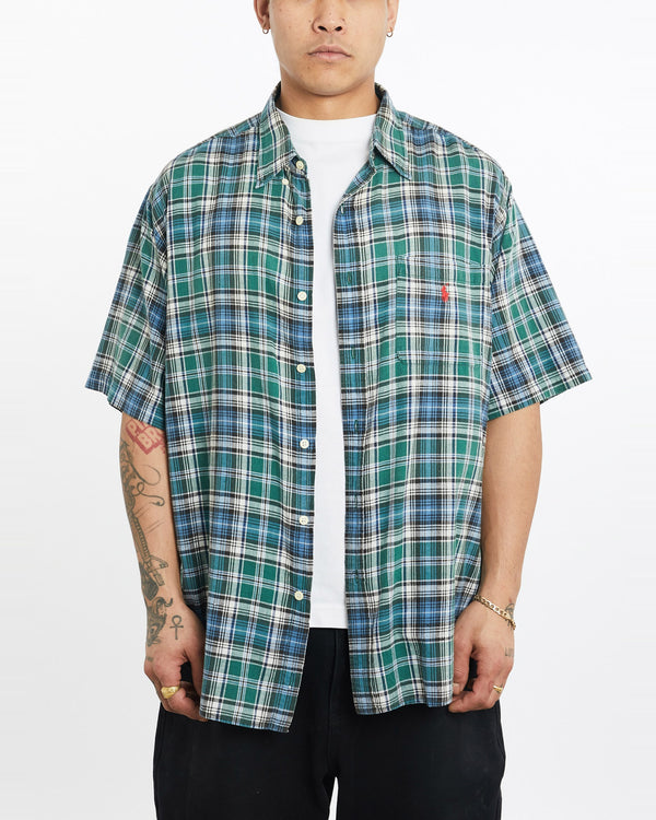 Vintage, 90s, Polo, Ralph, Lauren, Short, Sleeve, Button, Up, Shirt, The Real Deal, size extra large, colour Multicolour, newtown, sydney, australia, thrift store, opshop, preloved, secondhand, sustainable, retro, antique, 70s, 80s, 90s, 2000s, 00s, fashion, clothing, streetwear, trendy, garment, style, boutique, store, shop, archive, sale, cheap, best, top, Shirts