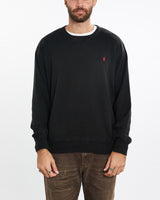 Vintage, 90s, Polo, Ralph, Lauren, Knitted, Sweater, The Real Deal, size extra large, colour Black, newtown, sydney, australia, thrift store, opshop, preloved, secondhand, sustainable, retro, antique, 70s, 80s, 90s, 2000s, 00s, fashion, clothing, streetwear, trendy, garment, style, boutique, store, shop, archive, sale, cheap, best, top, Sweats and hoodies