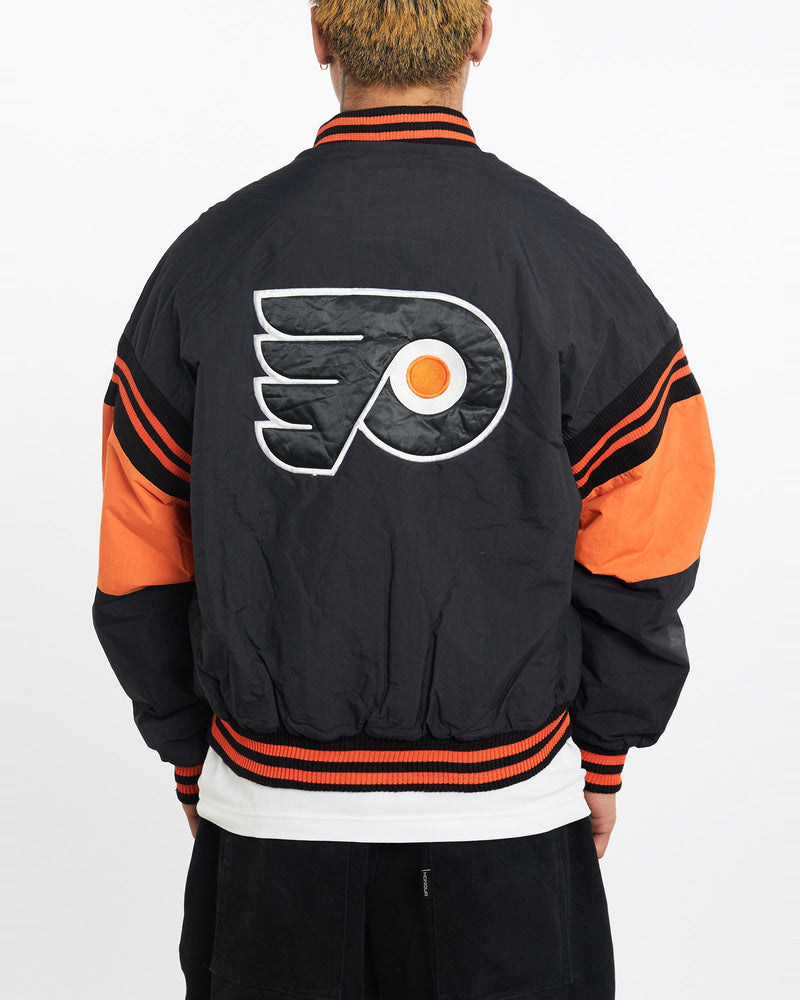 Vintage, NHL, Philadelphia, Flyers, Bomber, Jacket, The Real Deal, size extra large, colour Multicolour, newtown, sydney, australia, thrift store, opshop, preloved, secondhand, sustainable, retro, antique, 70s, 80s, 90s, 2000s, 00s, fashion, clothing, streetwear, trendy, garment, style, boutique, store, shop, archive, sale, cheap, best, top, Jackets