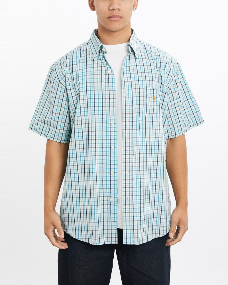 Vintage, 90s, Polo, Ralph, Lauren, Short, Sleeve, Button, Up, Shirt, The Real Deal, size large, colour Multicolour, newtown, sydney, australia, thrift store, opshop, preloved, secondhand, sustainable, retro, antique, 70s, 80s, 90s, 2000s, 00s, fashion, clothing, streetwear, trendy, garment, style, boutique, store, shop, archive, sale, cheap, best, top, Shirts