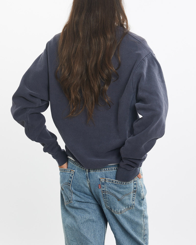 Vintage, 90s, University, of, Michigan, Sweatshirt, The Real Deal, size small, colour Navy, newtown, sydney, australia, thrift store, opshop, preloved, secondhand, sustainable, retro, antique, 70s, 80s, 90s, 2000s, 00s, fashion, clothing, streetwear, trendy, garment, style, boutique, store, shop, archive, sale, cheap, best, top, Sweats and hoodies