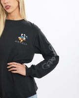 Vintage, 90s, Disney, Donald, Duck, Long, Sleeve, Tee, The Real Deal, size small, colour Black, newtown, sydney, australia, thrift store, opshop, preloved, secondhand, sustainable, retro, antique, 70s, 80s, 90s, 2000s, 00s, fashion, clothing, streetwear, trendy, garment, style, boutique, store, shop, archive, sale, cheap, best, top, T-Shirts