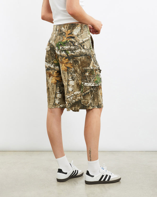 Vintage, Realtree, Camo, Cargo, Shorts, The Real Deal, size 31", colour Green, newtown, sydney, australia, thrift store, opshop, preloved, secondhand, sustainable, retro, antique, 70s, 80s, 90s, 2000s, 00s, fashion, clothing, streetwear, trendy, garment, style, boutique, store, shop, archive, sale, cheap, best, top, Shorts