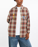 Vintage, Disney, Winnie, The, Pooh, Flannelette, Button, Up, Shirt, The Real Deal, size medium, colour Multicolour, newtown, sydney, australia, thrift store, opshop, preloved, secondhand, sustainable, retro, antique, 70s, 80s, 90s, 2000s, 00s, fashion, clothing, streetwear, trendy, garment, style, boutique, store, shop, archive, sale, cheap, best, top, Shirts