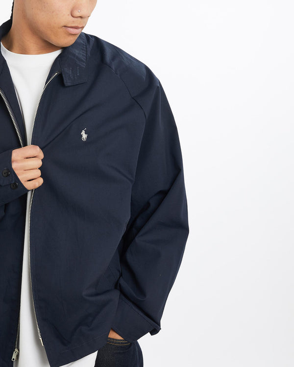 Vintage, 90s, Polo, Ralph, Lauren, Harrington, Jacket, The Real Deal, size large, colour Navy, newtown, sydney, australia, thrift store, opshop, preloved, secondhand, sustainable, retro, antique, 70s, 80s, 90s, 2000s, 00s, fashion, clothing, streetwear, trendy, garment, style, boutique, store, shop, archive, sale, cheap, best, top, Jackets