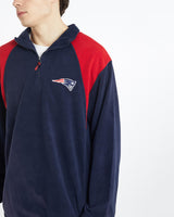 Vintage, NFL, New, England, Patriots, Quarter, Zip, Fleece, Sweatshirt, The Real Deal, size extra large, colour Multicolour, newtown, sydney, australia, thrift store, opshop, preloved, secondhand, sustainable, retro, antique, 70s, 80s, 90s, 2000s, 00s, fashion, clothing, streetwear, trendy, garment, style, boutique, store, shop, archive, sale, cheap, best, top, Sweats and hoodies
