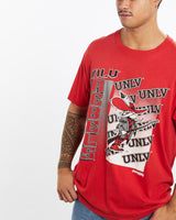 Vintage, 90s, NCAA, UNLV, Runnin, Rebels, Tee, The Real Deal, size extra large, colour Red, newtown, sydney, australia, thrift store, opshop, preloved, secondhand, sustainable, retro, antique, 70s, 80s, 90s, 2000s, 00s, fashion, clothing, streetwear, trendy, garment, style, boutique, store, shop, archive, sale, cheap, best, top, T-Shirts