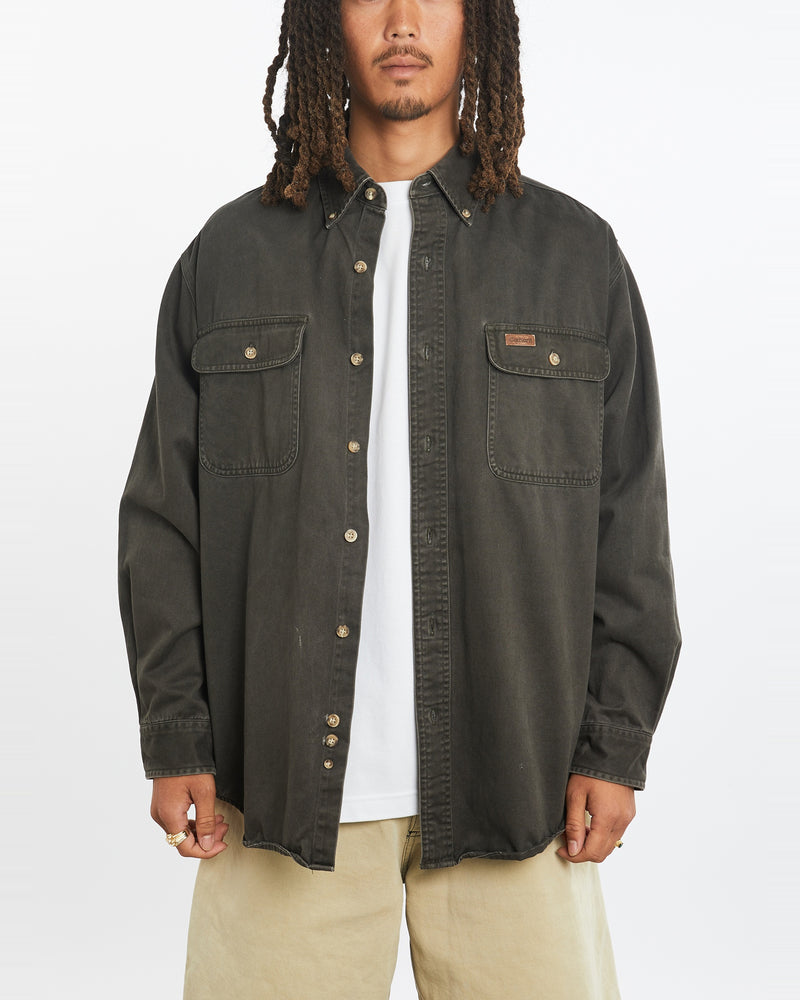 Vintage Carhartt Button Up Shirt <br>L , The Real Deal , newtown, sydney, australia, thrift store, opshop, preloved, secondhand, sustainable, retro, antique, 70s, 80s, 90s, 2000s, 00s, fashion, clothing, streetwear, trendy, garment, style, boutique, store, shop, archive, sale, cheap, best, top