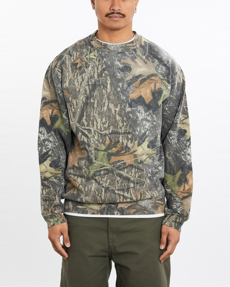 Vintage, 90s, Realtree, Camo, Sweatshirt, The Real Deal, size large, colour Brown, newtown, sydney, australia, thrift store, opshop, preloved, secondhand, sustainable, retro, antique, 70s, 80s, 90s, 2000s, 00s, fashion, clothing, streetwear, trendy, garment, style, boutique, store, shop, archive, sale, cheap, best, top, Sweats and hoodies