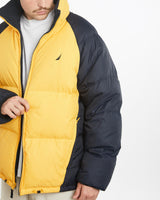 Vintage, Nautica, Puffer, Jacket, The Real Deal, size extra large, colour Yellow, newtown, sydney, australia, thrift store, opshop, preloved, secondhand, sustainable, retro, antique, 70s, 80s, 90s, 2000s, 00s, fashion, clothing, streetwear, trendy, garment, style, boutique, store, shop, archive, sale, cheap, best, top, Jackets