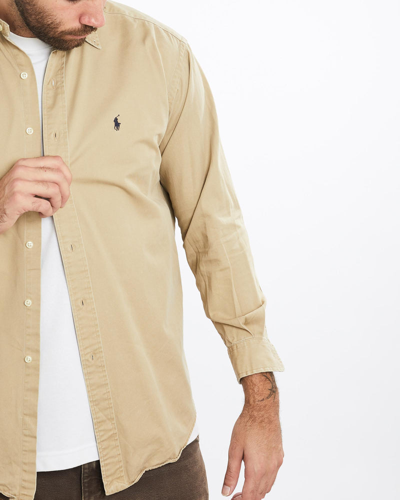 Vintage, 90s, Polo, Ralph, Lauren, Button, Up, Shirt, The Real Deal, size medium, colour Brown, newtown, sydney, australia, thrift store, opshop, preloved, secondhand, sustainable, retro, antique, 70s, 80s, 90s, 2000s, 00s, fashion, clothing, streetwear, trendy, garment, style, boutique, store, shop, archive, sale, cheap, best, top, Shirts