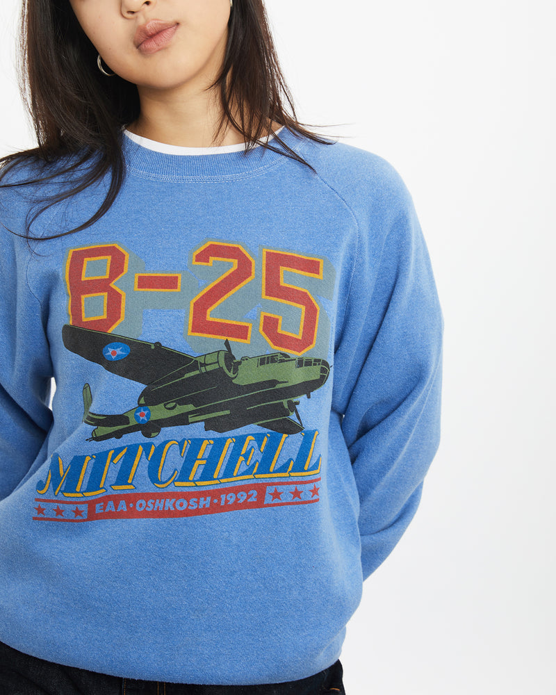Vintage 1992 B-25 Mitchell Air Force Sweatshirt <br>S , The Real Deal , newtown, sydney, australia, thrift store, opshop, preloved, secondhand, sustainable, retro, antique, 70s, 80s, 90s, 2000s, 00s, fashion, clothing, streetwear, trendy, garment, style, boutique, store, shop, archive, sale, cheap, best, top