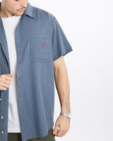 Vintage, 90s, Polo, Ralph, Lauren, Short, Sleeve, Button, Up, Shirt, The Real Deal, size extra large, colour Blue, newtown, sydney, australia, thrift store, opshop, preloved, secondhand, sustainable, retro, antique, 70s, 80s, 90s, 2000s, 00s, fashion, clothing, streetwear, trendy, garment, style, boutique, store, shop, archive, sale, cheap, best, top, Shirts
