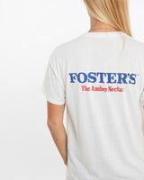 Vintage, 80s, Fosters, Beer, G'Day!', Tee, The Real Deal, size small, colour White, newtown, sydney, australia, thrift store, opshop, preloved, secondhand, sustainable, retro, antique, 70s, 80s, 90s, 2000s, 00s, fashion, clothing, streetwear, trendy, garment, style, boutique, store, shop, archive, sale, cheap, best, top, T-Shirts