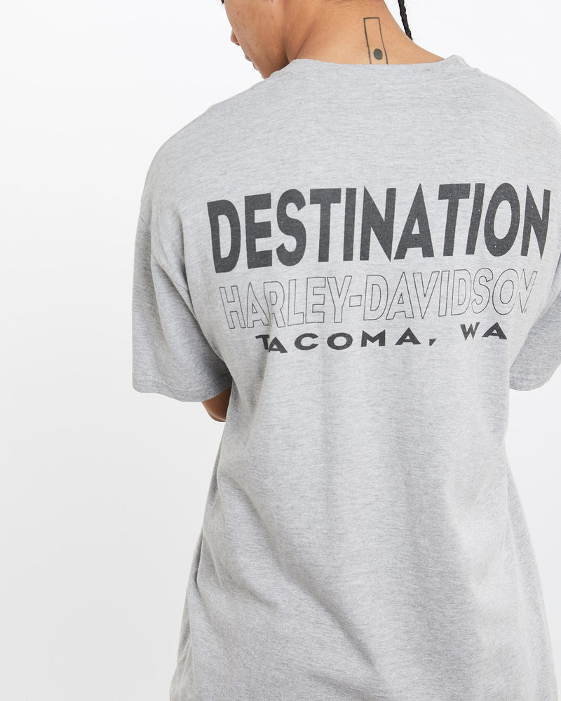 Vintage, Harley, Davidson, Tee, The Real Deal, size extra large, colour Grey, newtown, sydney, australia, thrift store, opshop, preloved, secondhand, sustainable, retro, antique, 70s, 80s, 90s, 2000s, 00s, fashion, clothing, streetwear, trendy, garment, style, boutique, store, shop, archive, sale, cheap, best, top, T-Shirts