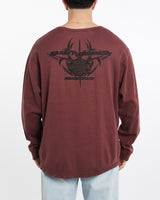 Vintage, Harley, Davidson, Long, Sleeve, Thermal, Tee, The Real Deal, size double extra large, colour Burgundy, newtown, sydney, australia, thrift store, opshop, preloved, secondhand, sustainable, retro, antique, 70s, 80s, 90s, 2000s, 00s, fashion, clothing, streetwear, trendy, garment, style, boutique, store, shop, archive, sale, cheap, best, top, T-Shirts