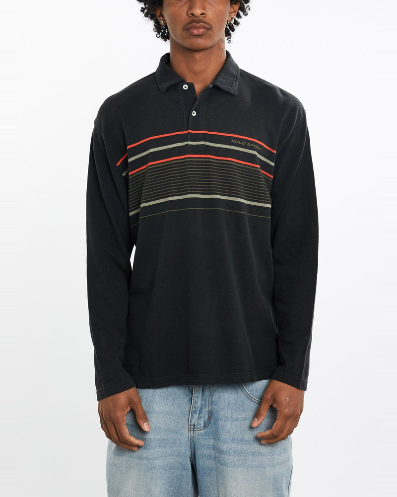 Vintage 90s Ralph Lauren Polo Sport Long Sleeve Polo Shirt L The